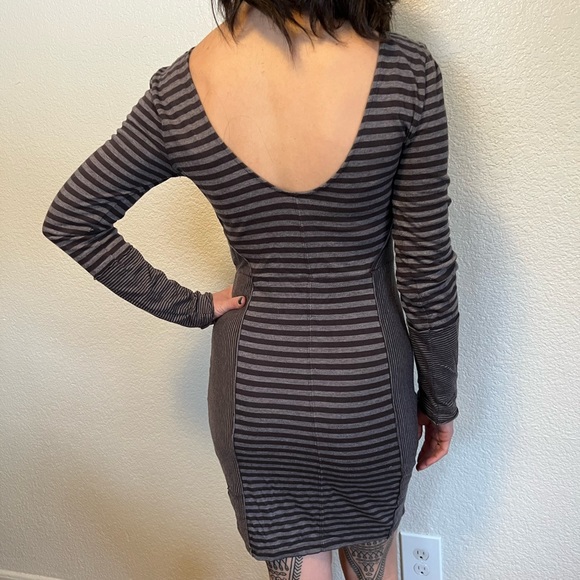 Free People Striped Mini Dress Size 4 - Picture 3 of 3